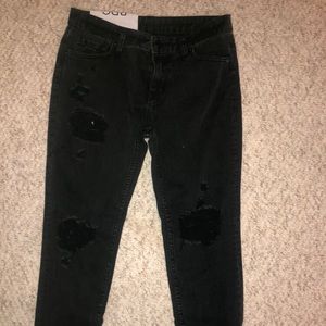 Black ripped jeans